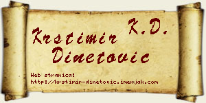 Krstimir Dinetović vizit kartica